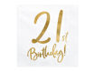 Picture of PAPER NAPKINS 21ST BIRTHDAY WHITE 33X33CM - 20 PACK